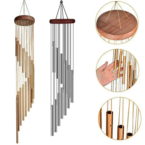 12-Tube Aluminum Wind Chimes — Boho Garden & Patio Decor