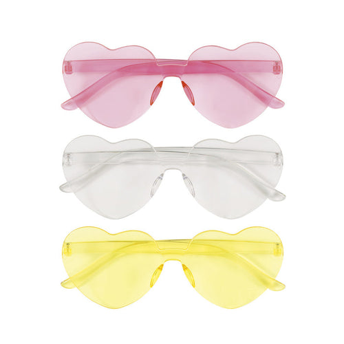 3 Pack Heart Shaped Glasses