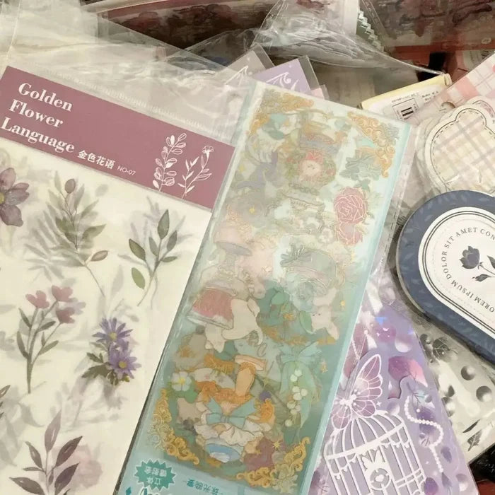 5 pack Random Send Retro Handbook Scrapbooking Sticker Label Diy Diary Phone Junk Journal Planner