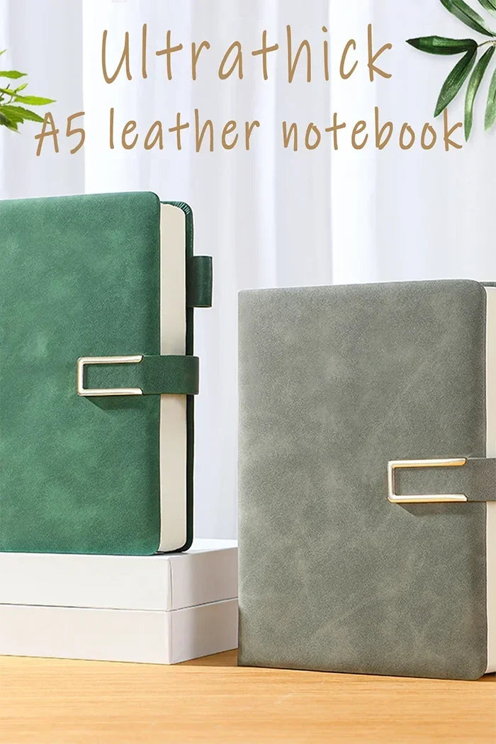 A5 Soft PU Leather Notebook | U-Buckle Closure Journal | 6 Colors