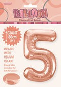 Balloon Giant Number 86cm - Rose Gold #5