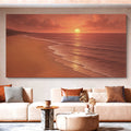 Beach Shoreline Coastal Wall Art VII | Panoramic Seascape Canvas