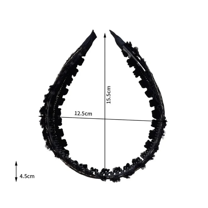 Boho Embroidery Wide Headband | Retro Style Women's Hair Hoop