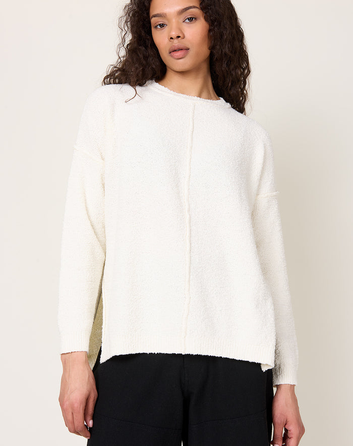 Lauren Manoogian Boucle Crewneck in White