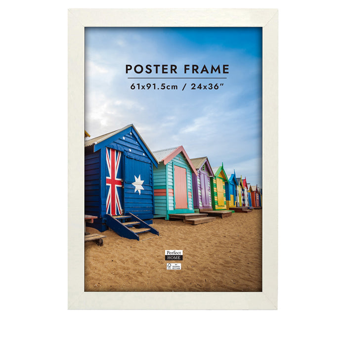 Brighton 24x36 Inch Poster Frame White FSC Mix