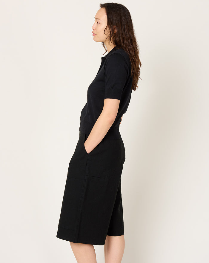 Demylee Cameron Polo Top in Black