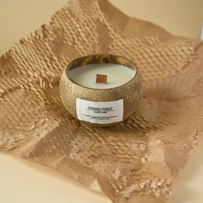 Coconut Shell Soy Wax Aromatherapy Candle | Essential Oil Scented Candle