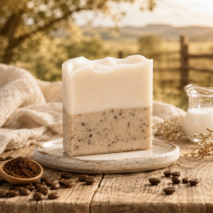 Coffee + Cream Bar — Handmade Tallow & Goat Milk Soap