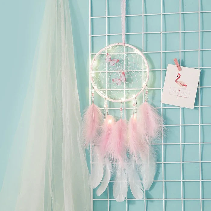 Colorful Boho Butterfly Dreamcatcher | Handmade Wind Chime Room Hanging