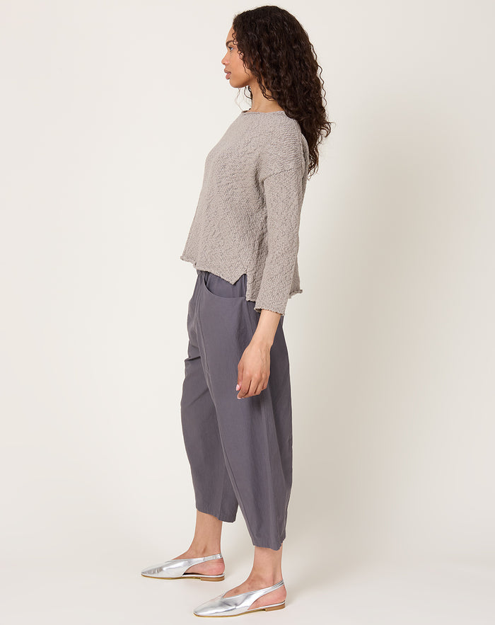 evam eva Cotton Slub Pullover in Grege