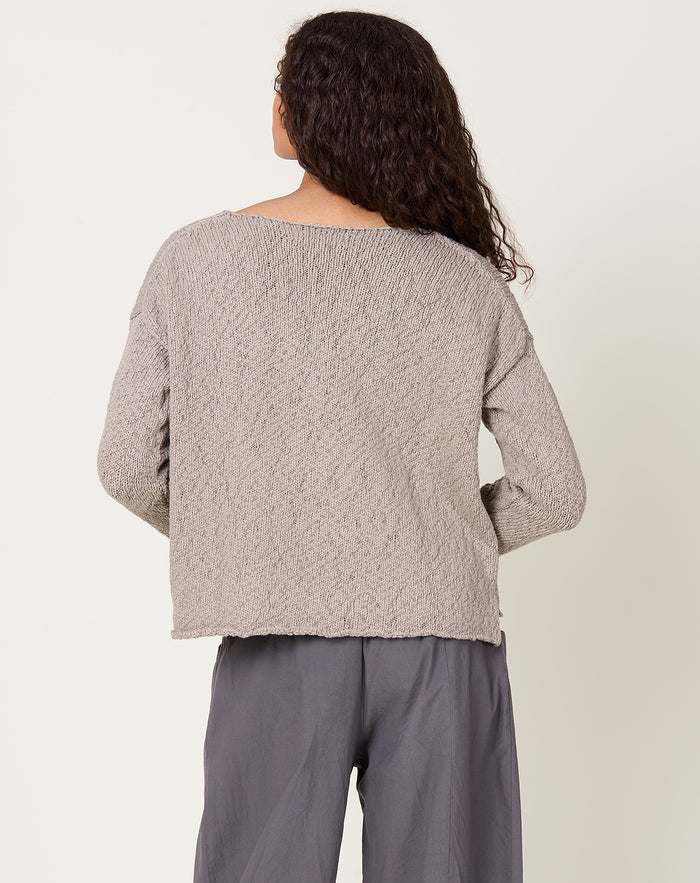 evam eva Cotton Slub Pullover in Grege
