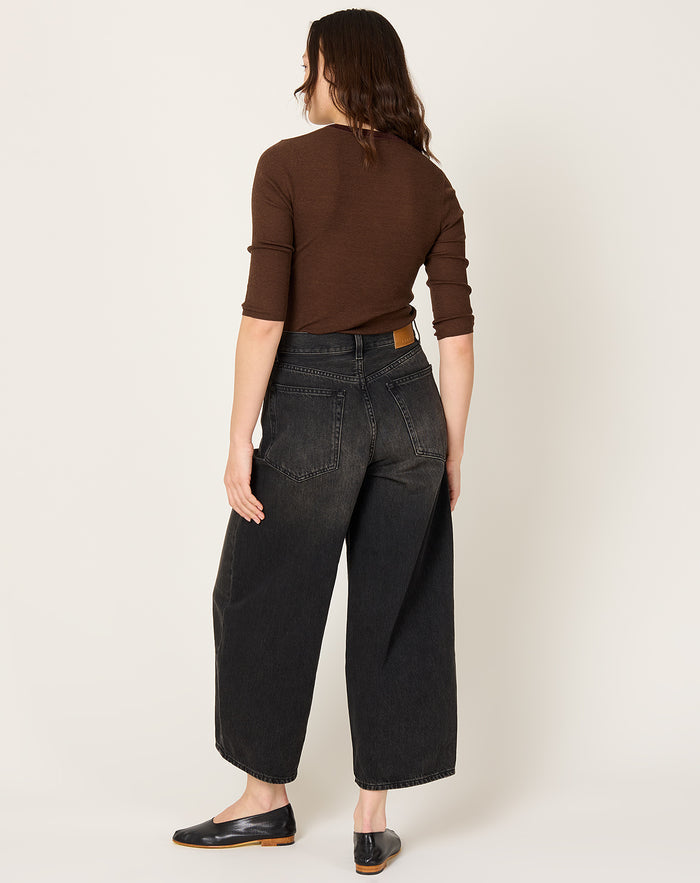 6397 Cropped Roomy Jean in Mineral Black