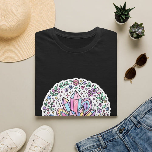 "Don't Let Anyone Dull Your Sparkle" T-Shirt — Crystal & Floral Graphic Tee