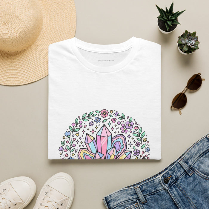 "Don't Let Anyone Dull Your Sparkle" T-Shirt — Crystal & Floral Graphic Tee