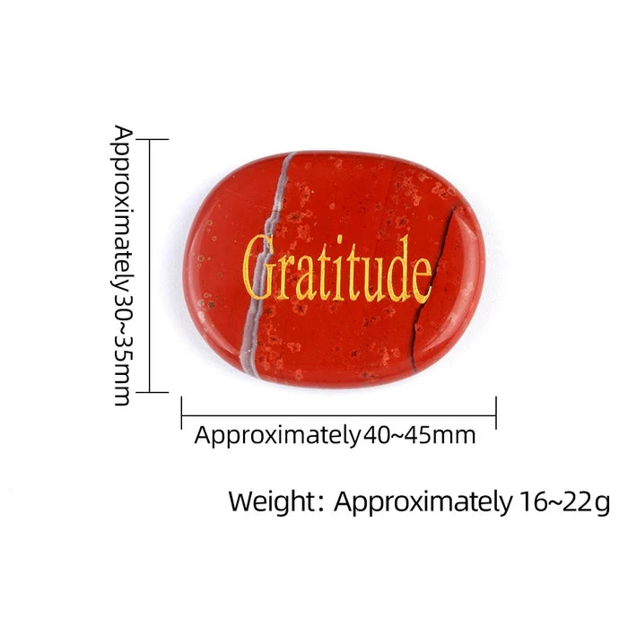 Engraved Crystal Reiki Stone | Natural Oval Healing Stone — Choose Your Crystal