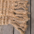 CLOSE UP NATURAL FRINGED RUG