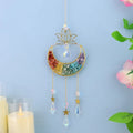 Geometric Hexagon Tree of Life Crystal Suncatcher — Rainbow Prism Window Hanging
