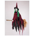 Halloween Hanging Witch W/ Broom 90cm