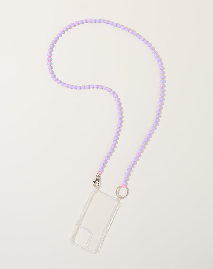 Ina Seifart Handykette iPhone Necklace in Lilac on Rose