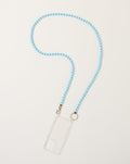 Ina Seifart Handykette iPhone Necklace in Pastel Blue on Mocha