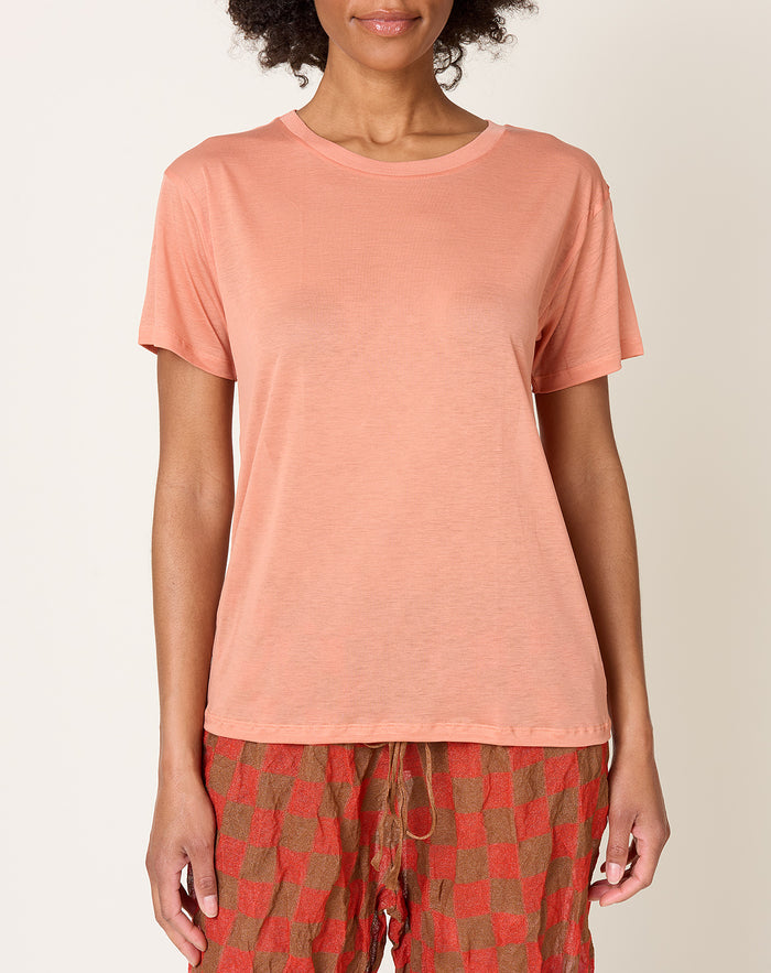 Baserange Loose Tee Shirt in Branch Terracotta