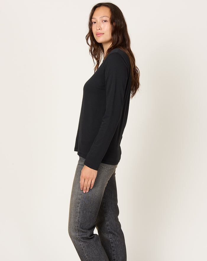 6397 L/S Mini Boy T in Jet Black