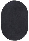 Manly Black Oval Rug
