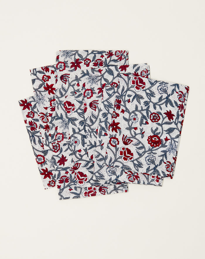 Scarlette Ateliers Marigold Napkin Set in Red