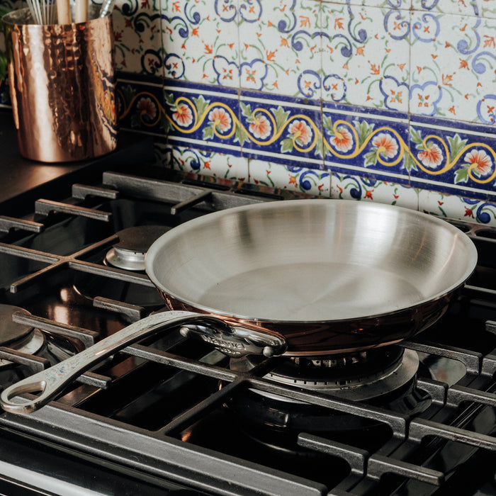 Mauviel 1830 M'6 S Induction Copper Frying Pan With Cast Stainless Steel Handle