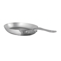 Mauviel M'Cook SB 5-Ply oval frying pan with brushed cast stainless steel handle, measuring 13.5 x 9.1 inches, stainless steel cookware