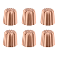 Mauviel M'Passion 6-Piece Copper Tinned Canele Mold Set, 1.8-In - Mauviel1830
