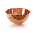 Mauviel M'PASSION egg white beating bowl with ring handle, stainless steel kitchen tool for whipping egg whites.