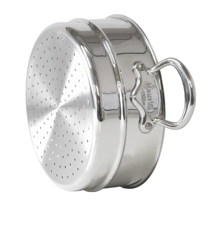 Mauviel 1830 M'COOK 5-Ply Steamer Insert With Cast Stainless Steel Handles - Mauviel USA