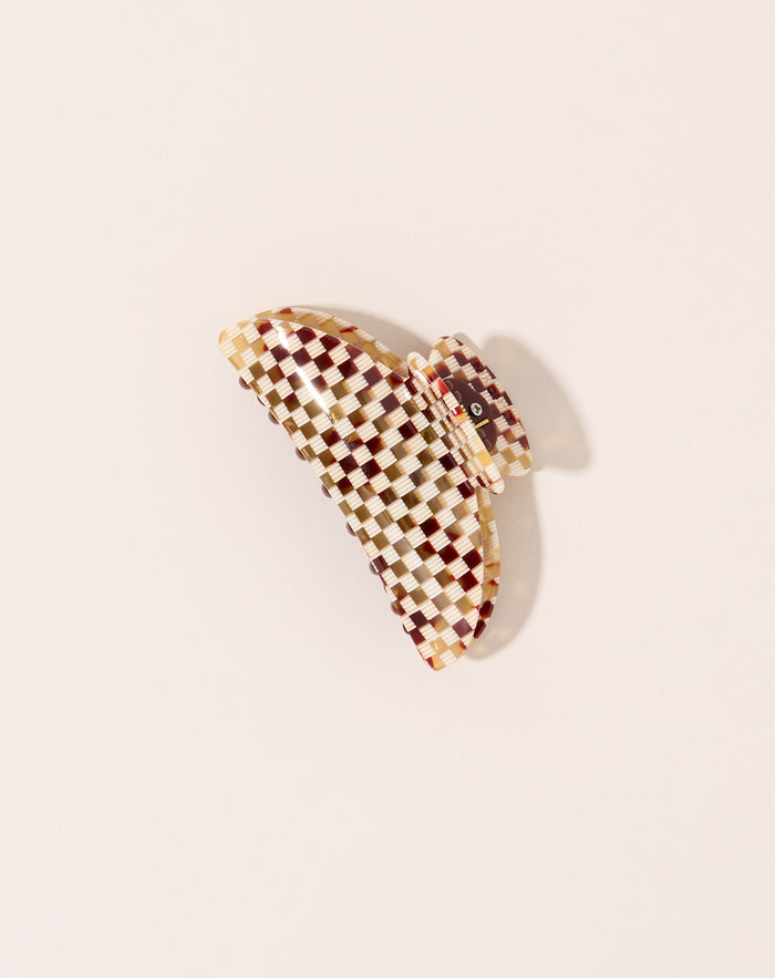 Machete Midi Heirloom Claw in Tortoise Checker