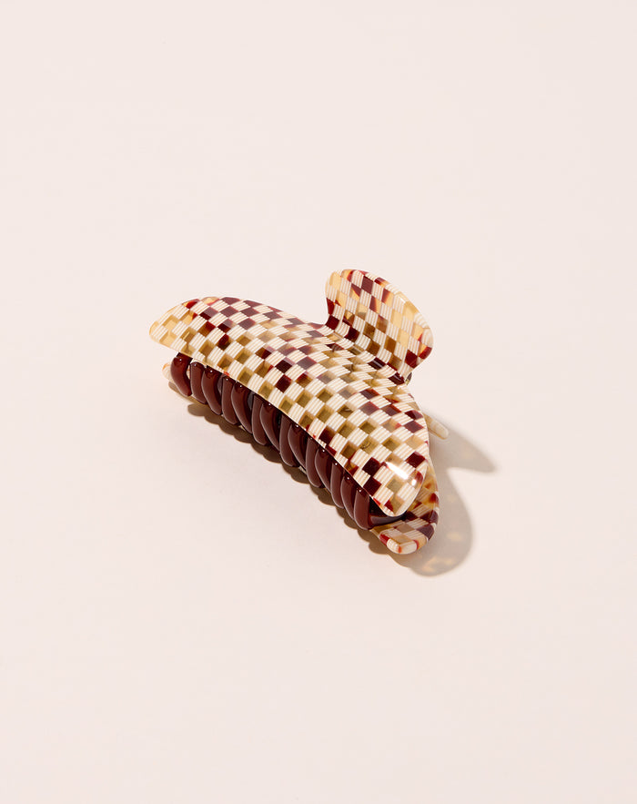 Machete Midi Heirloom Claw in Tortoise Checker