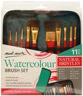 M.M. Brush Set in Wallet 11pc - Watercolour