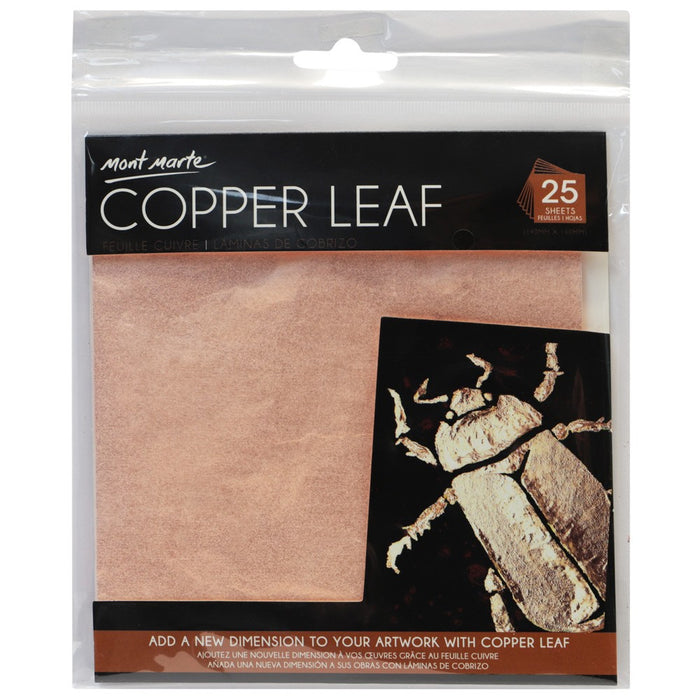 M.M. Copper Leaf 14x14cm 25 sheets