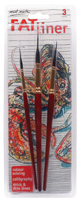 M.M. Fat Liner Brush Set Taklon/Squirrel 16/10/6