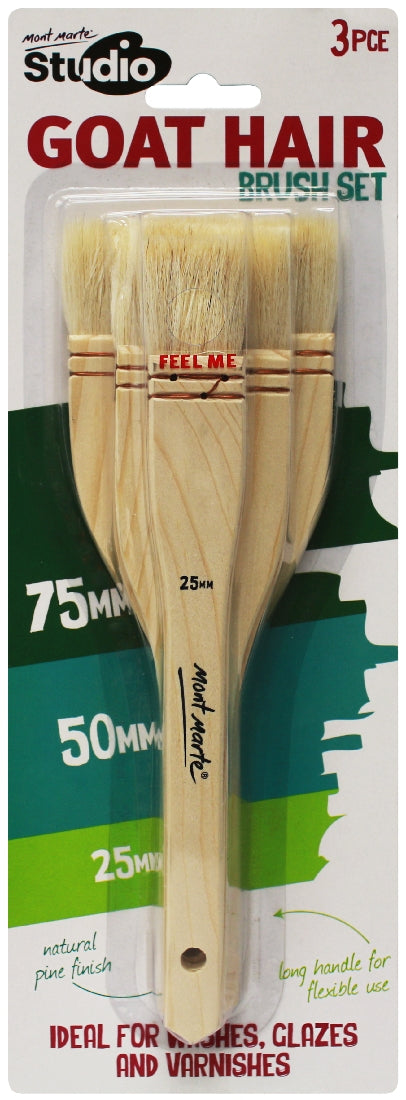 M.M. Goat Hair Brush Set 3pc
