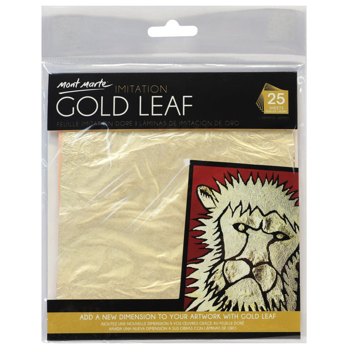 M.M. Imitation Gold Leaf 14x14cm 25 sheets