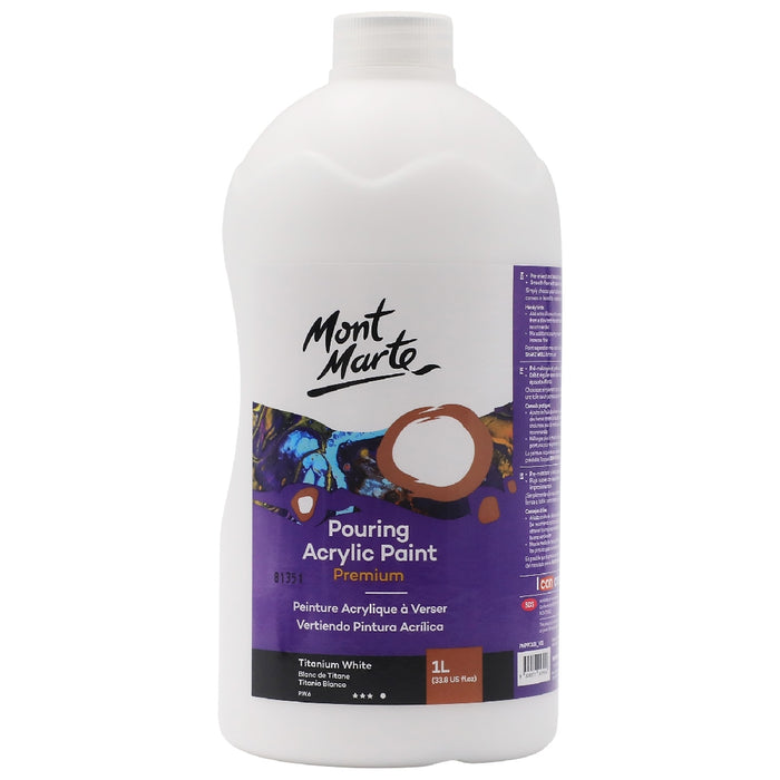 M.M. Pouring Acrylic 1L - Titanium White