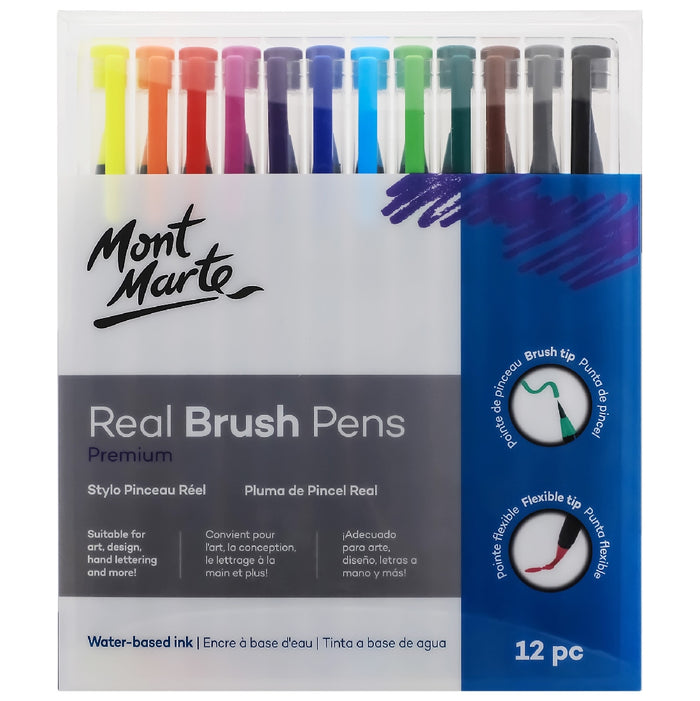 M.M. Real Brush Pens 12pc