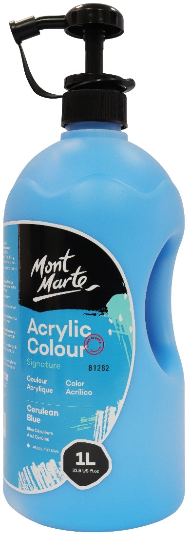 M.M. Studio Acrylic 1l Cerulean Blue