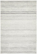 Monochrome Tribal Silver Rug