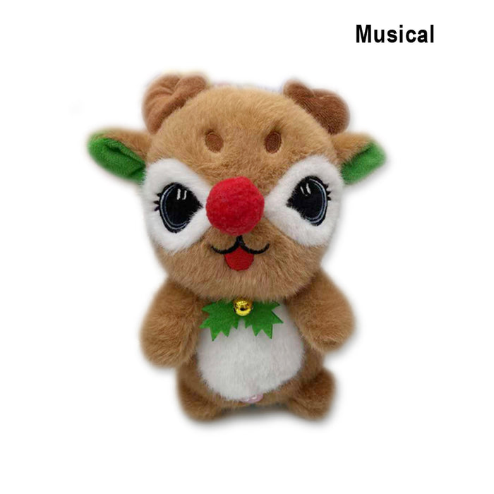 Musical Sitting Reindeer 14X23cm
