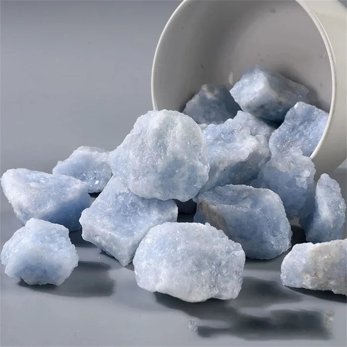 Natural Angelite Crystal Stone | Healing Reiki Angel Stone (Multiple Sizes)