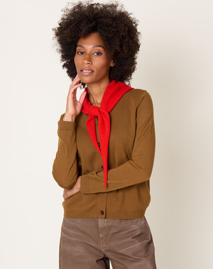 Demylee Nessa Cashmere Bandana in Scarlet