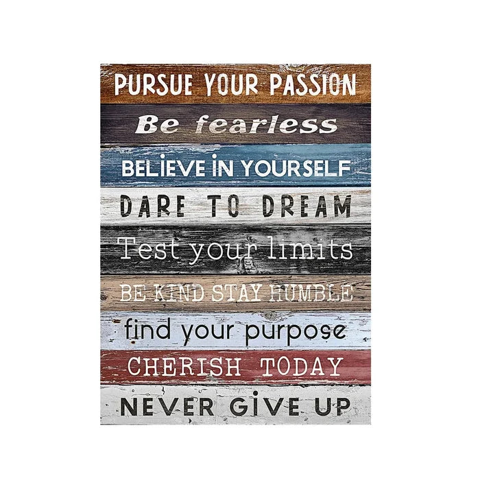 Never Give Up — Inspirational Abstract Canvas Wall Art