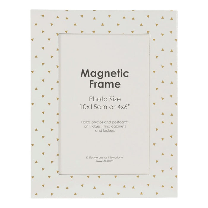 Photo Magnet 4x6 Inch White/gold Triangle In Pdq