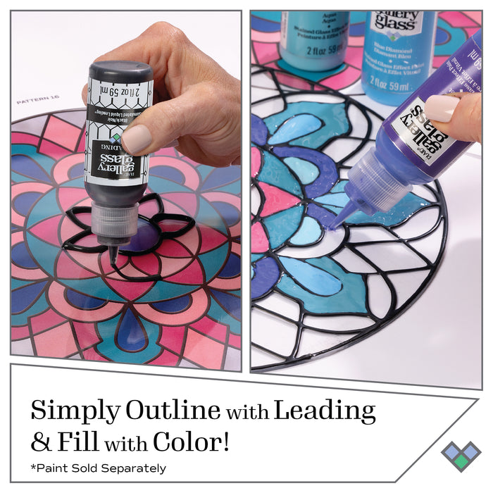 Plaid Gallery Glass 236ml Liquid Leading Black 19701